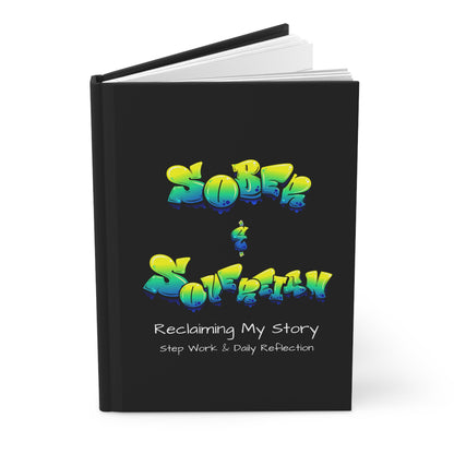 Sober & Sovereign Hardcover  Recovery Journal | Inspirational notebook - Black
