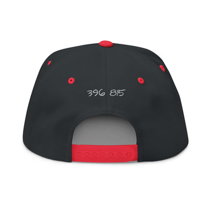 Love Glitch Flat Bill Hat - White Embroidery