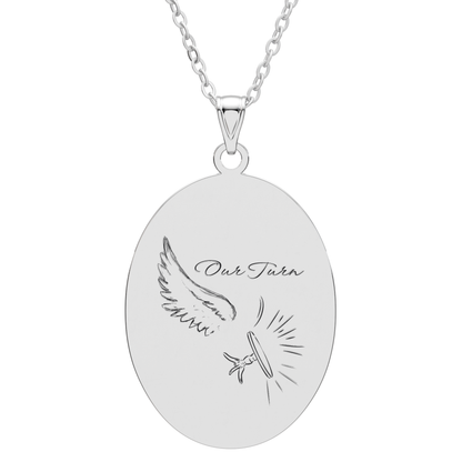 Our Turn Engraved Pendant | Personalized Locket Necklace