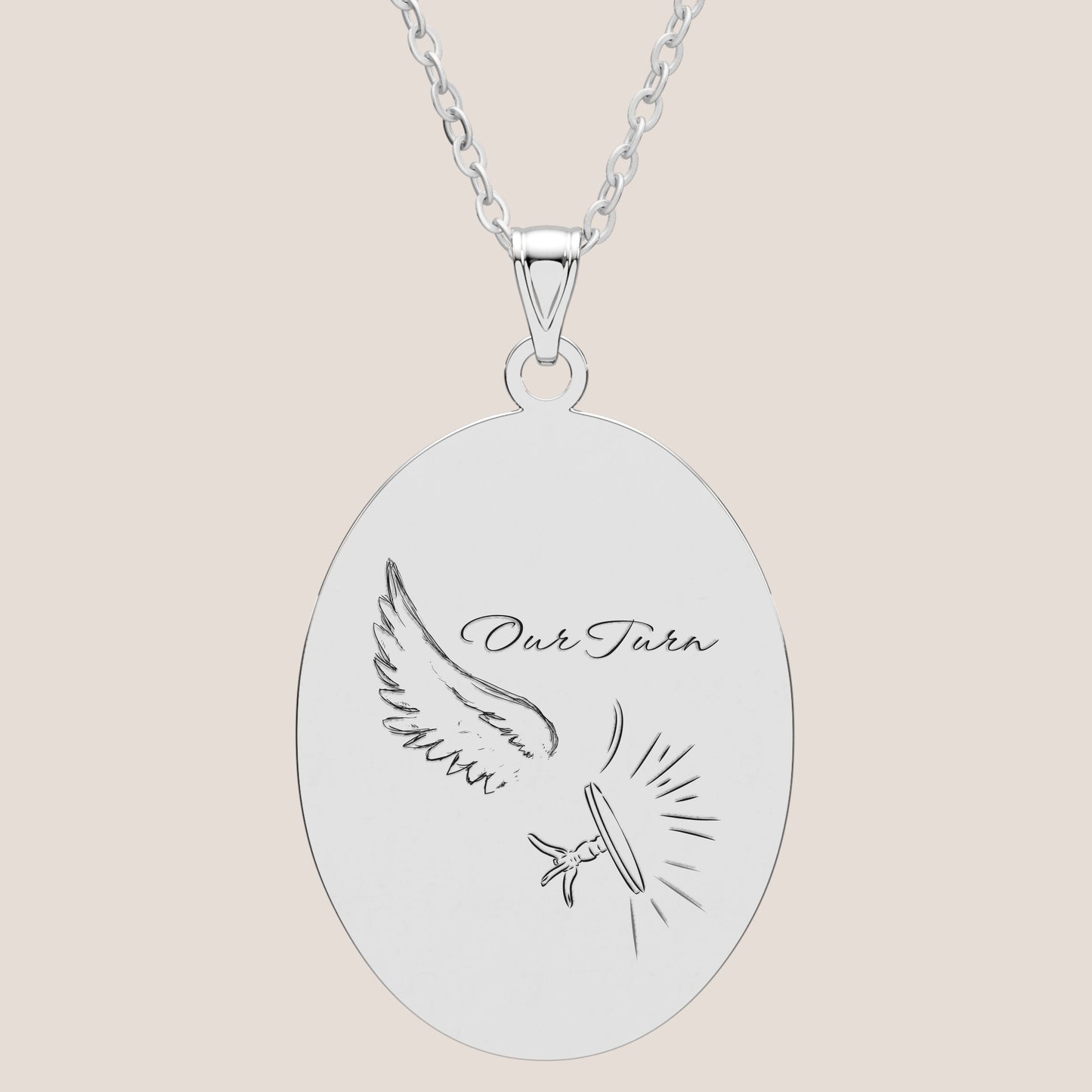 Our Turn Engraved Pendant | Personalized Locket Necklace