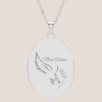 Our Turn Engraved Pendant | Personalized Locket Necklace