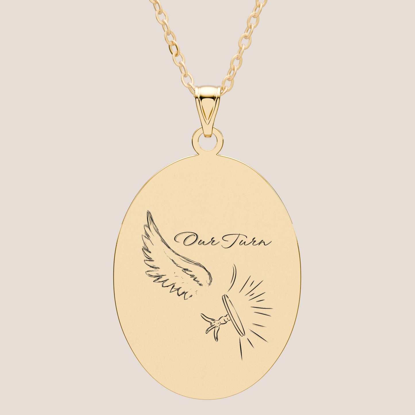 Our Turn Engraved Pendant | Personalized Locket Necklace