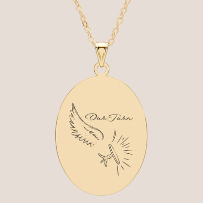 Our Turn Engraved Pendant | Personalized Locket Necklace