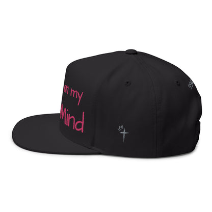 Love Glitch Flat Bill Hat - Pink Embroidery