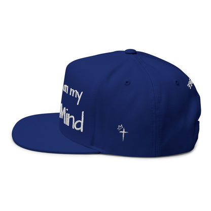 Love Glitch Flat Bill Hat - White Embroidery