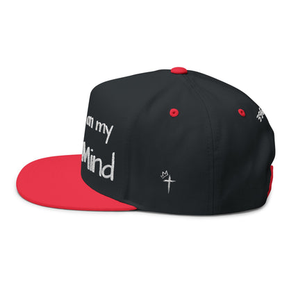 Love Glitch Flat Bill Hat - White Embroidery